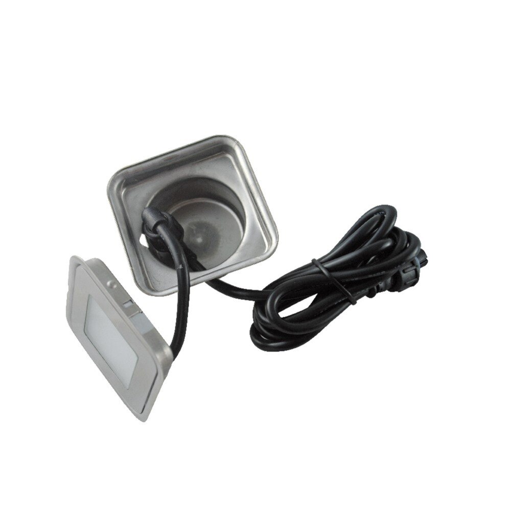 Iluminación empotrada para exteriores, IP67 DC12V 0,6 W, luz decorativa para jardín, adoquines LED SMD, lámparas de escalera con caja de inserción