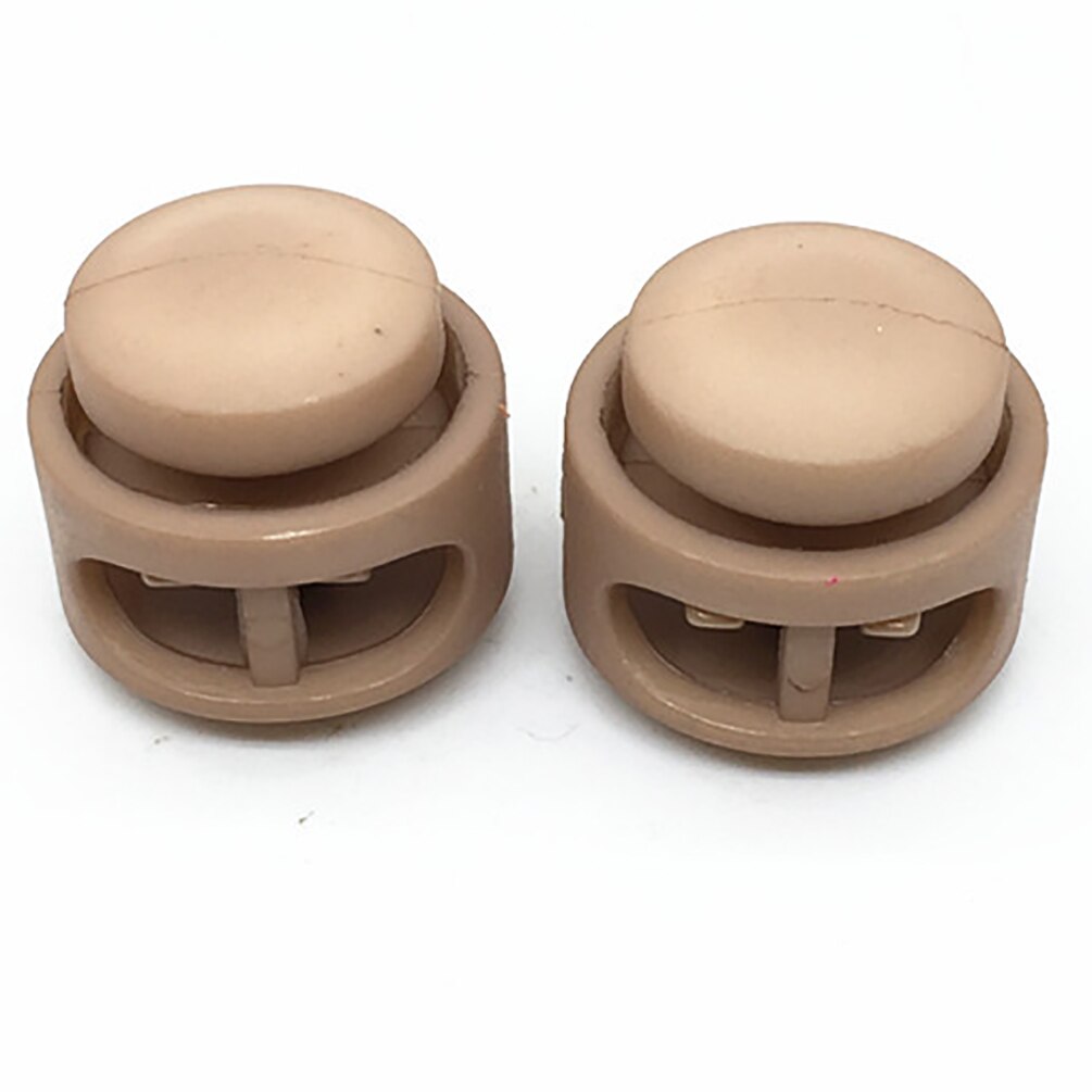 50PCS Double Hole Spring Cord Lock Round Ball Shaped Toggle Stoppers Apparel Shoelace Sportswear DIY Accessories: 3