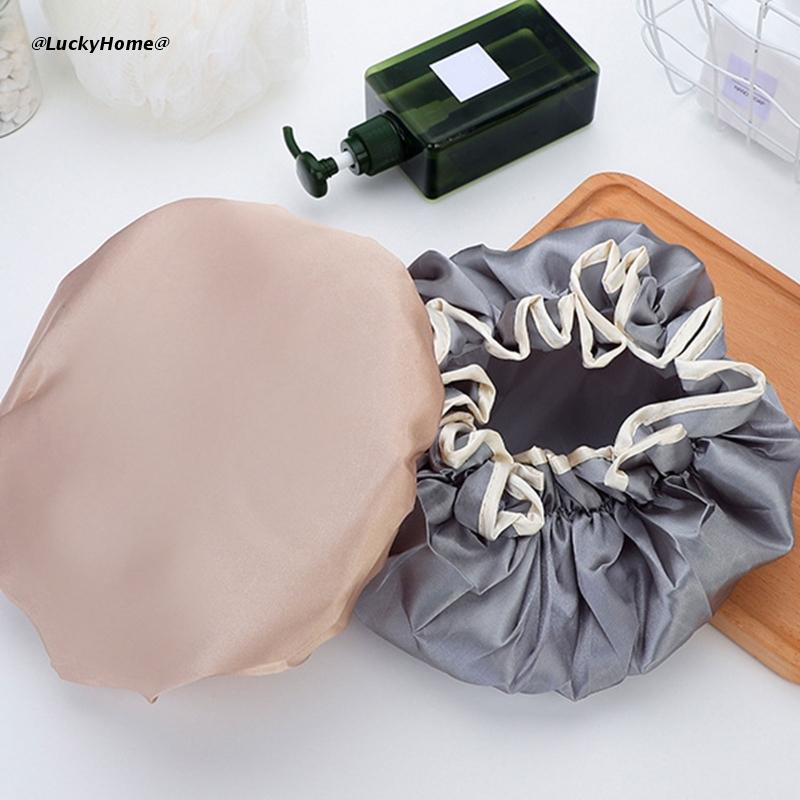 Bonnet de bain épais Double couche, imperméable, pour femmes, accessoires de salle de bain, pour voyage, Spa, hôtel, maison