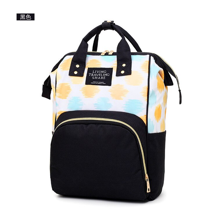 Mode Mummie Moederschap Zak Multifunctionele Luiertas Rugzak Nappy Baby Tas Met Kinderwagen Bandjes Voor Baby Care: Black