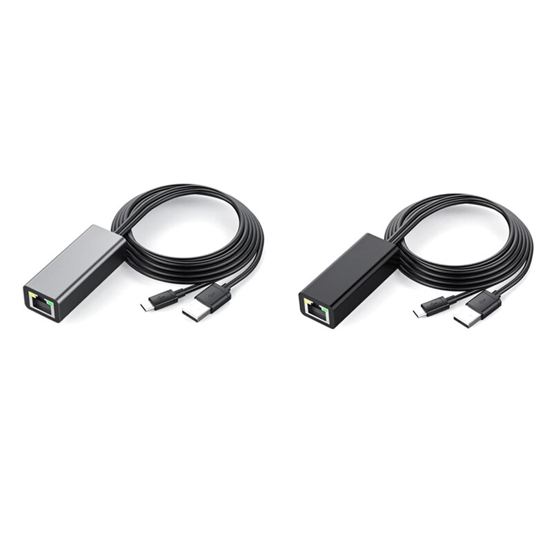 Ethernet Adapter mit Power Kabel für TV Stick (2Nd Gen), 4K Stick