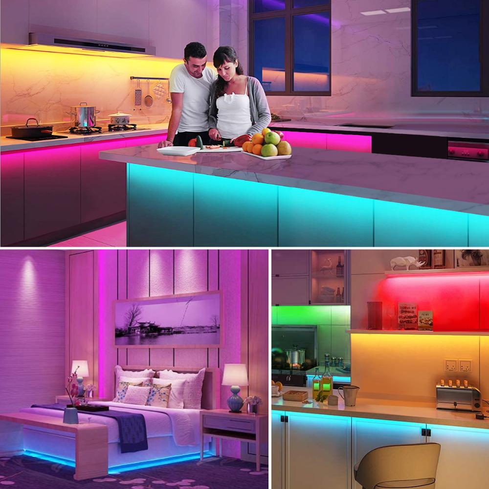 Smart Apple HomeKit Siri Voice Control RGB LED Strip Light WiFi Wireless Lamp Neon Tape LED Room lights Work With Apple Home