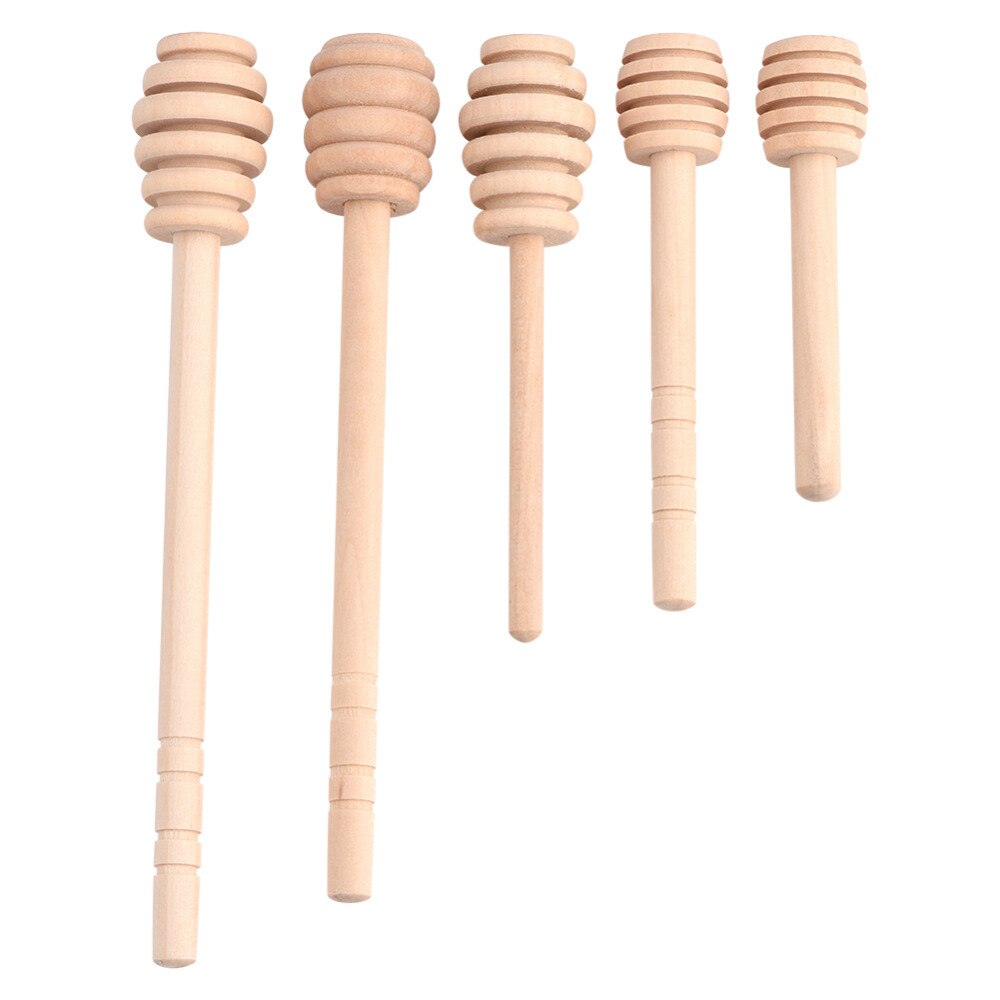 50 stks Houten Honingsstok Honing Dipper Party Supply Houten Lepel Honing Stick Voor Honey Pot Lange Steel Mixing Stick cuchara Miel