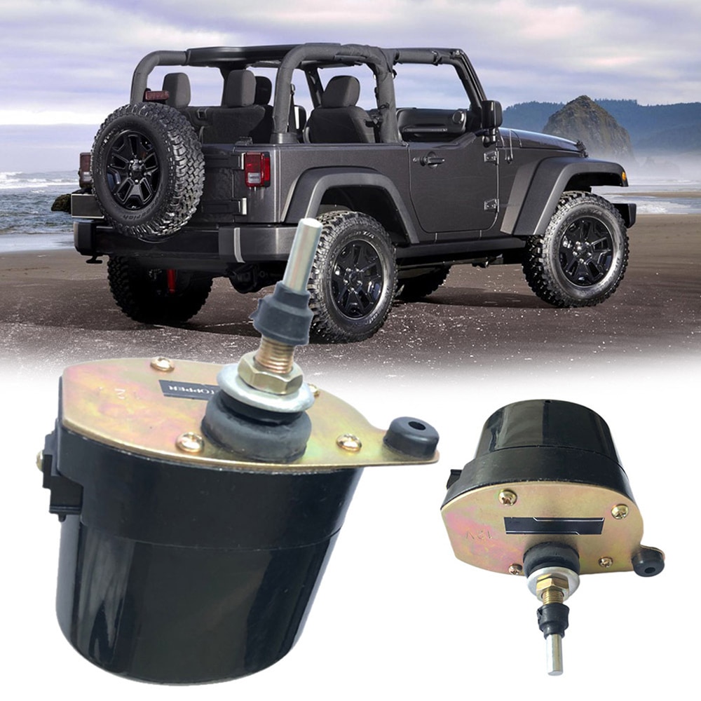 12V Wiper Motor Universal Windscreen Wiper Engine 110 Degree Fast Sweeping Windshield Wiper Wash Water Pump for Jeep