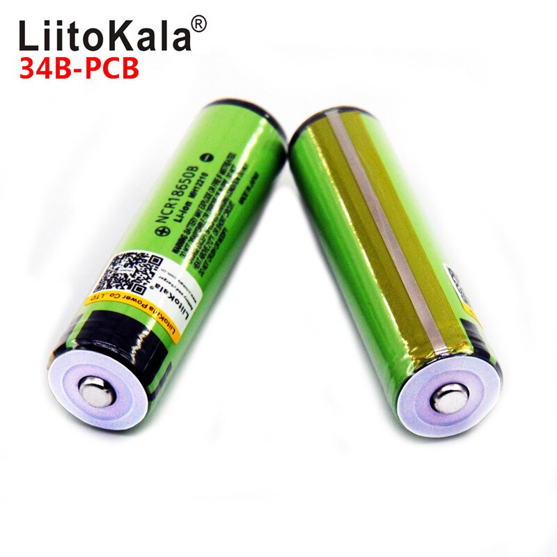 Original LiitoKala Protected 100% Original NCR18650B 18650 Rechargeable battery 3400 mAh with 3.7V For Flashlight batteries