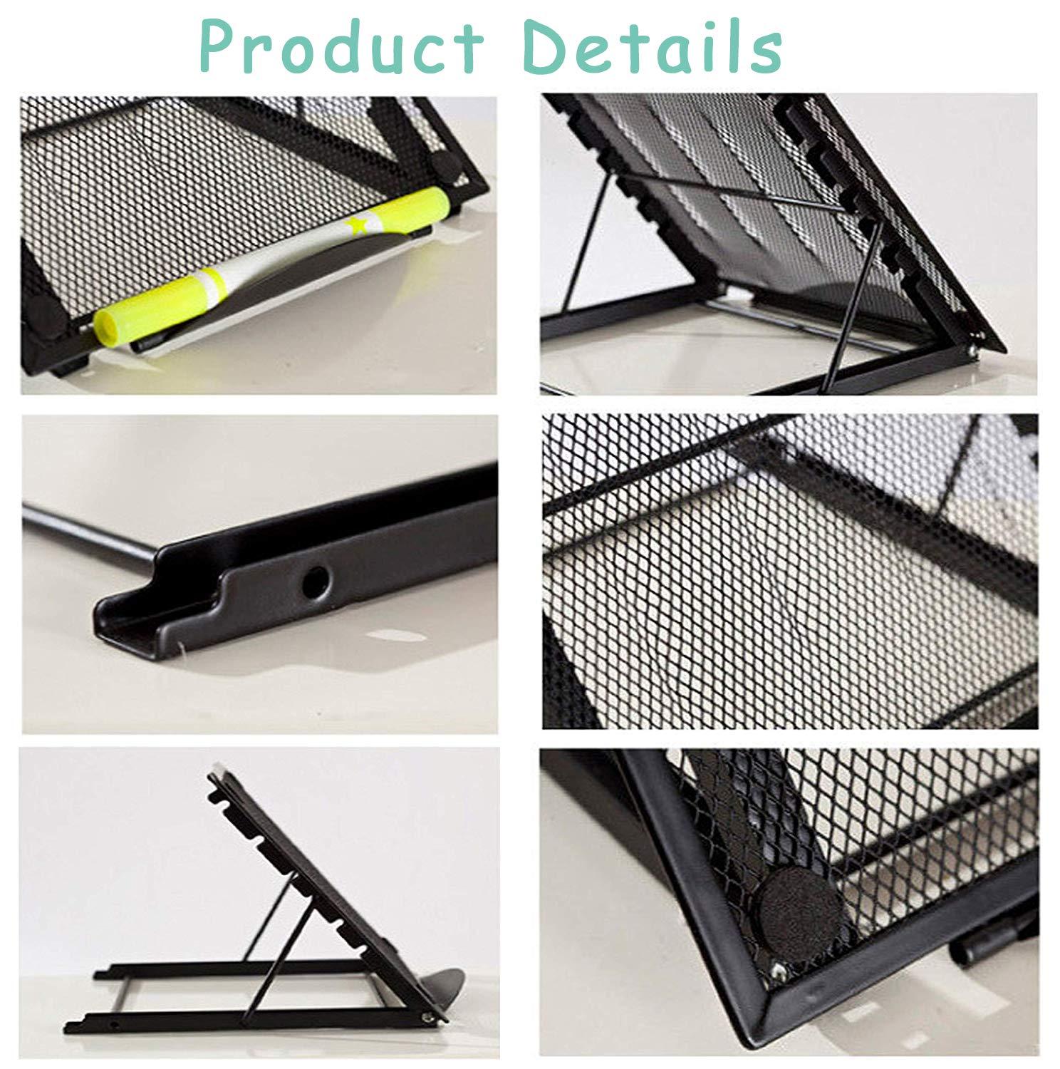 Mesh Ventilated Adjustable Laptop Stand Portable Folding Light Box Laptop Pad Stand Portable Folding Light Box Laptop Pad Stand