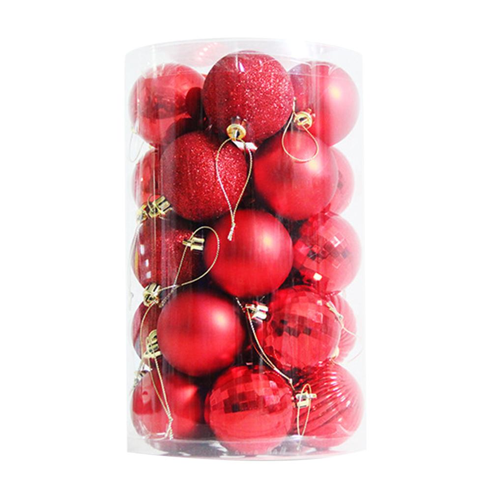 Kerstballen Ornamenten Onbreekbaar Kerstboom Decoraties Feestartikelen: Rood