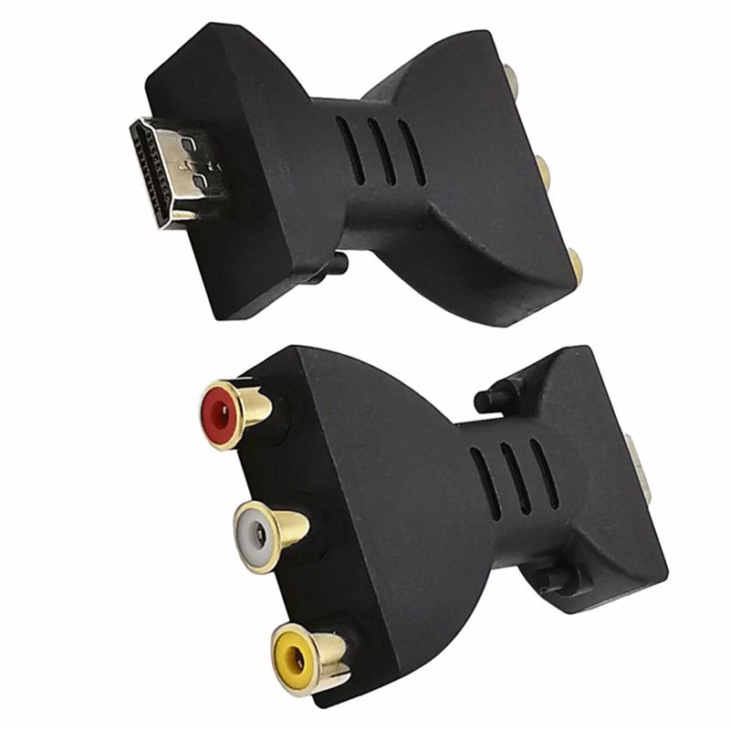Câble adaptateur HD HDMI vers AV, tête de Lotus 3RCA, rouge, blanc, jaune/rouge, vert, bleu, lecteur connecté à l'adaptateur TV