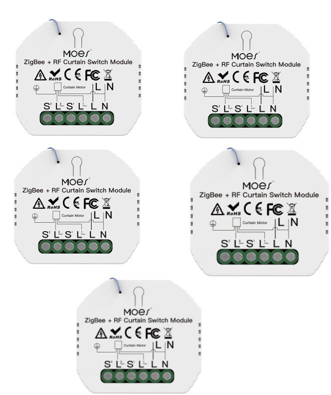 1-5Pcs Tuya Wifi Rf Roller Blind Shutter Smart Gordijn Switch Module Gemotoriseerde Rolluik Jaloezieën Motor 2mqtt Werken Met Alexa