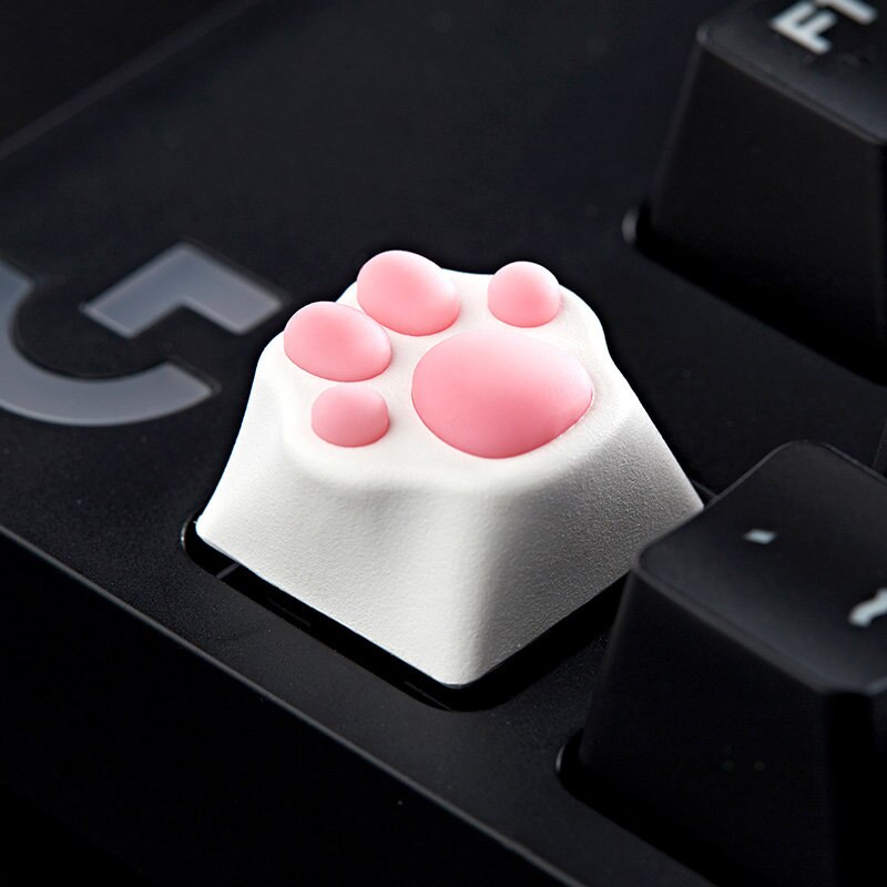 Mignon chat/Panda Palm métal Keycaps 1pc personnalité pour clavier mécanique Soft Feel Key Cap adapté pour Cherry Switch claviers