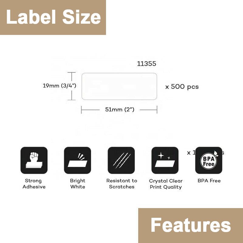 Thermal Paper 99014 For DYMO 99010 99012 11355 11354 Address Labels For DYMO LabelWriter 450 450 DUO 450 Twin Turbo 4XL