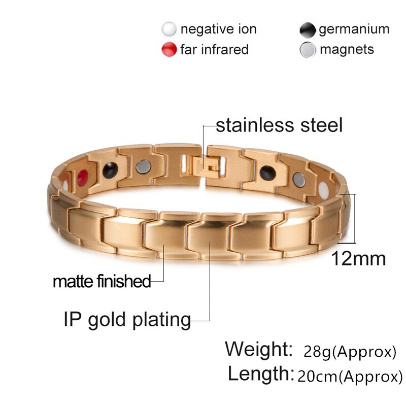 Reloj de pulsera magnético para hombre, pulsera clásica de acero de titanio antironquidos, para el cuidado de la salud, Anti ronquidos, para dormir y Roncar