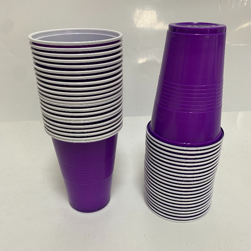 16-Ounce Plastic Party Cups In Rood (50 Pack) wegwerp Plastic Bekers Recyclebaar Rode Kopjes Met Vullen Lijnen Voor Drankjes, Bbq, Picknicks: Kaki