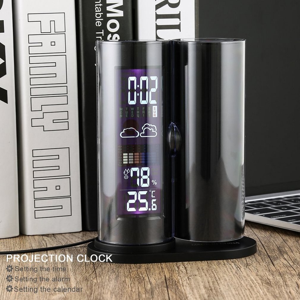 TS-E03 Projection Clock Quartz Alarm Clock with Projection Projection Alarm Clock with Thermometer Function