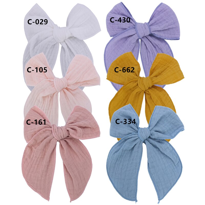 Pinzas para el pelo con lazo de marinero para niña y niña, Clips para el pelo, pasadores, accesorios para el cabello, 4 piezas: Fable cotton 6 pcs