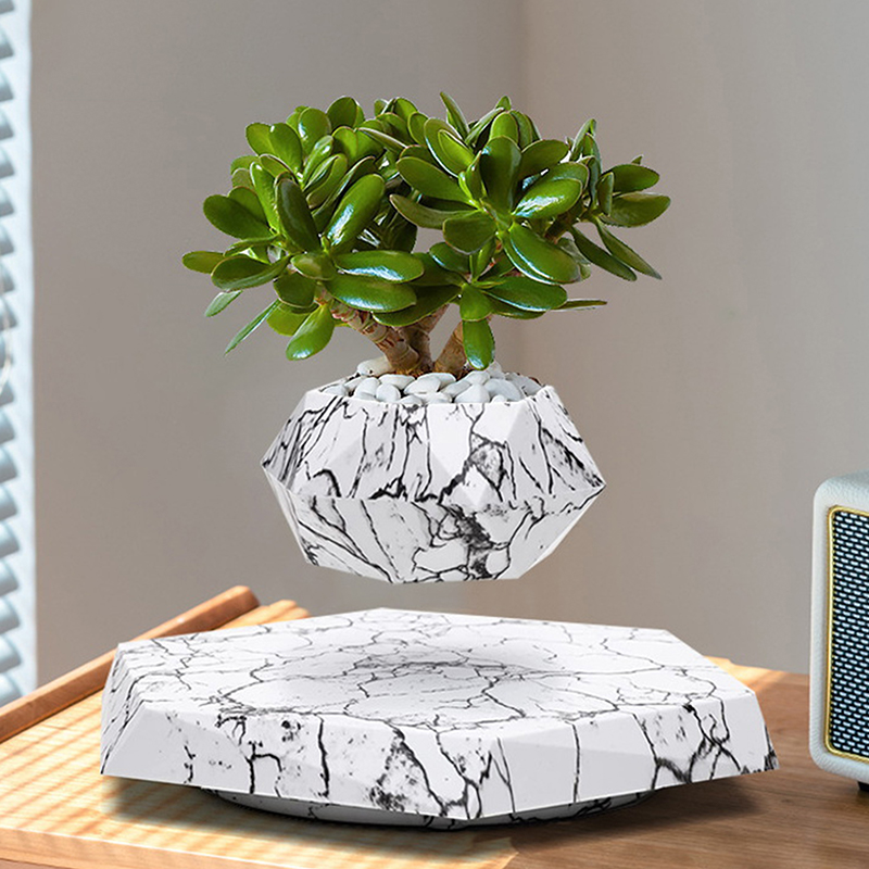 Zwevende lucht bonsaipot rotatie bloempot plantenbakken magnetische ophanging drijvende pot potplanten huis zonder planten