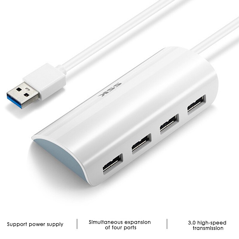 Ssk Een Voor Vier USB3.0 Hub Multi-Functie Met Voeding Ondersteuning Systeem: windows 98/Me/2000/Xp/Vsta/8 Mac OS10.9 Of Hoger