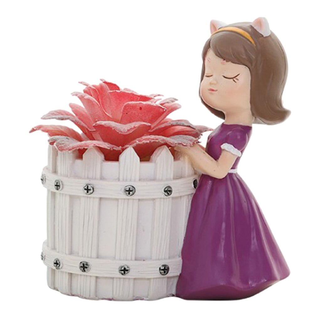 Outdoor Indoor Plant Pots Resin Planter Holder Mini Cactus Flower Container