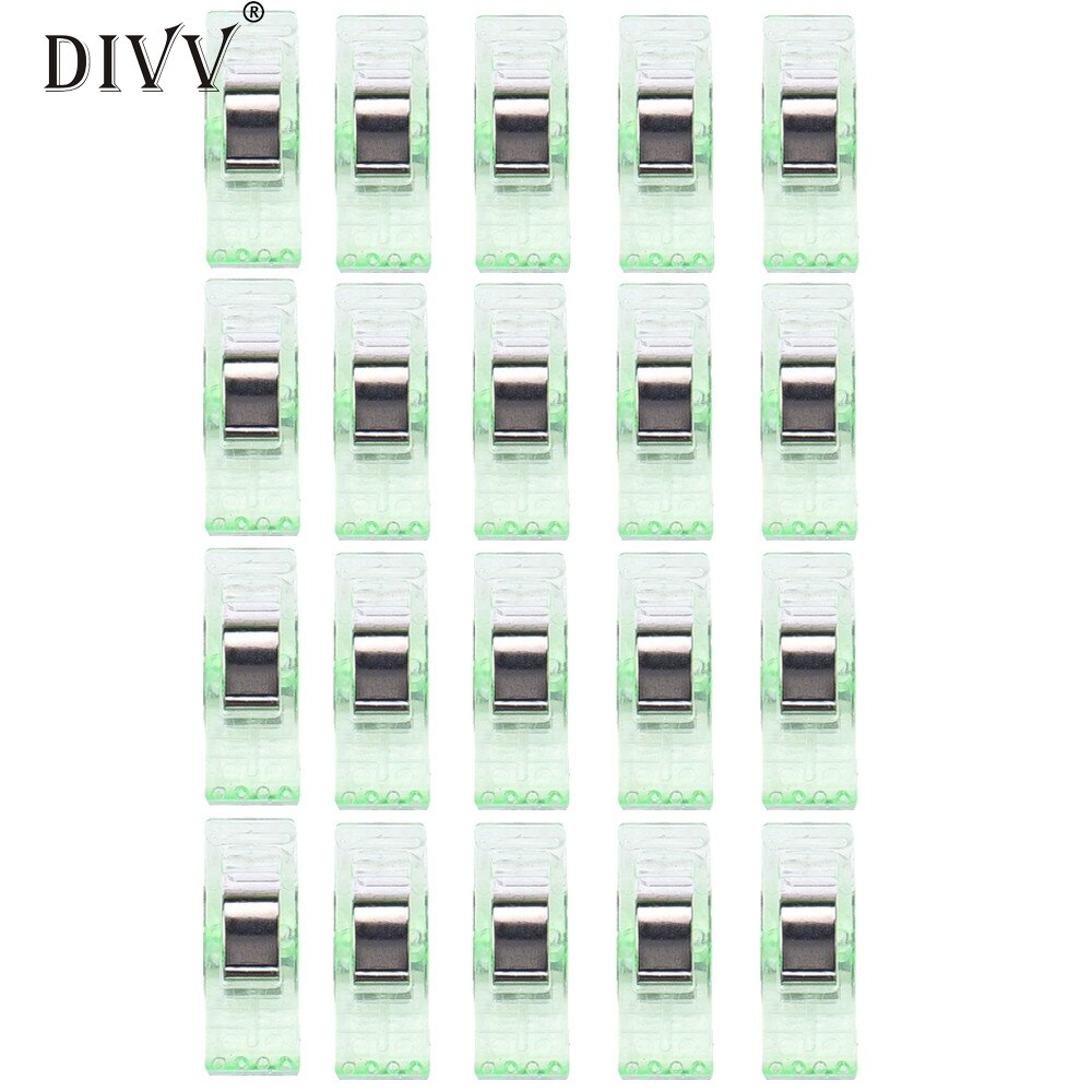 20 stuks doorzichtige naai-knutselquiltbindingen, plastic clips, klemmen, hemel, pinces couture naai-naaiklemmen 20: C