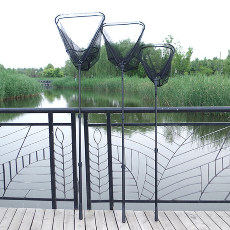 HERCULES Fishing Nets Collapsible Tools Rhombus Mesh Hole Depth Landing Dip Portable Aluminum Alloy Triangle Folding Fishing Net