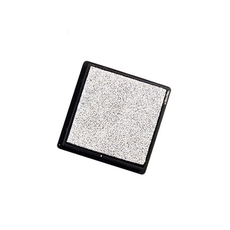 50 Stks/partij Mini Stempel Stempelkussen Kleur Inkt Pad Stempelkussen Voor Diy Stempelen Werk Vingerafdruk Stempelkussen: silvery 4cm