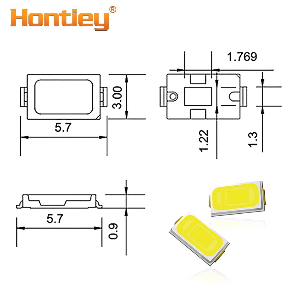 Hontiey SMD 5730/5630 Chip LEDs Warm Weiß Blau Rot... – Vicedeal