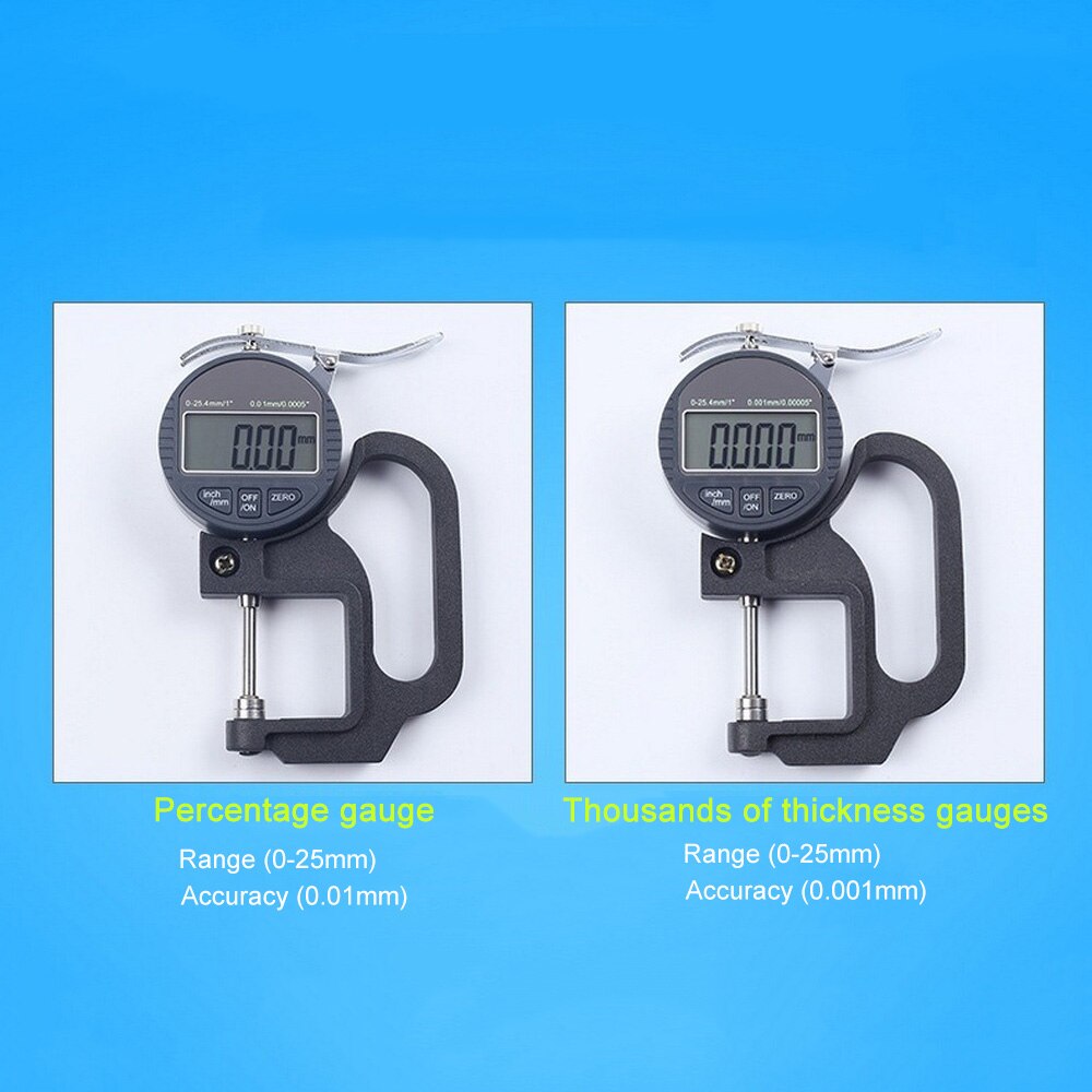 Digital Thickness Gauge 0.001mm Electronic Thickness Gauge 10mm Digital Micrometer Thickness Meter Micrometro Thickness Tester