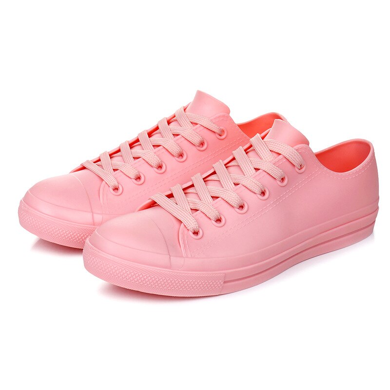2019 Nuovo Stile di Modo Della Ragazza Caviglia Da Pioggia Donna di aiuto Basso Stivali Da Pioggia Delle Donne Impermeabile Antiscivolo Scarpe di Acqua casuale grande dimensione36-40