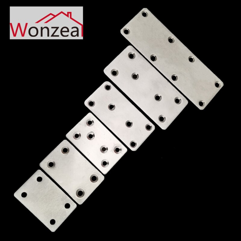 180 Degree Plane Stainless Steel Straight Strip Corner Bracket Angle Corner Connector Code Furniture Hardware