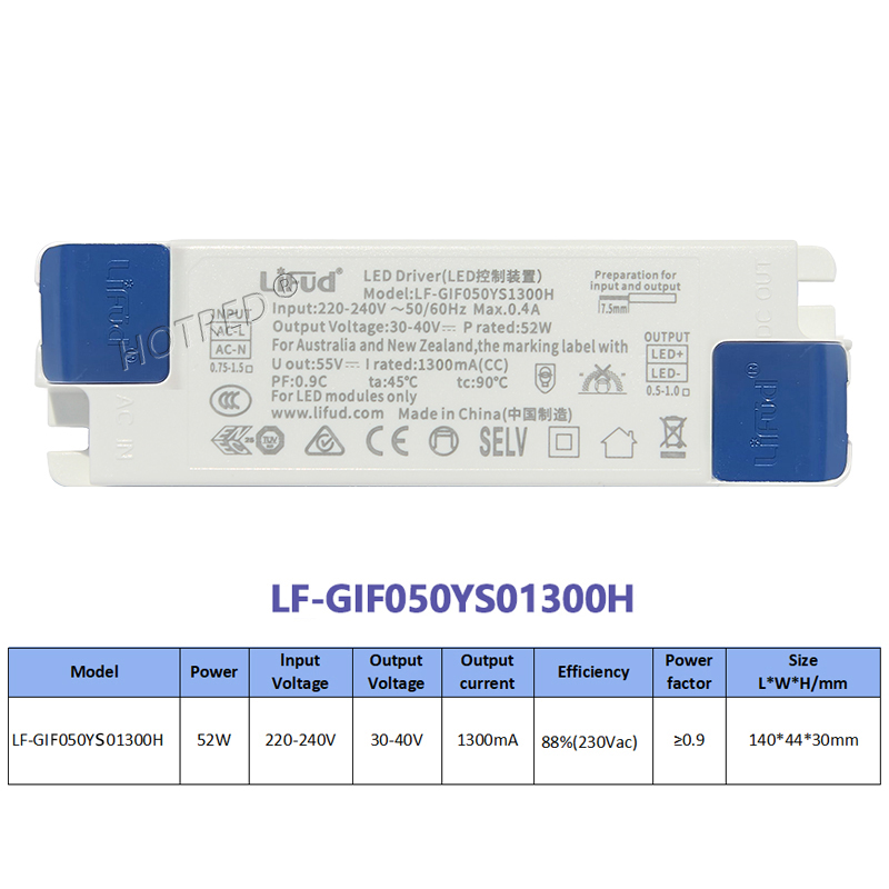 LiFud LED pilote GIRxxxYM YS 8W 30W 40W 50W 60W sans scintillement LED transformateur 350mA 600mA 900mA 1000mA 1200mA 1300mA 1400mA 1500mA: Rose