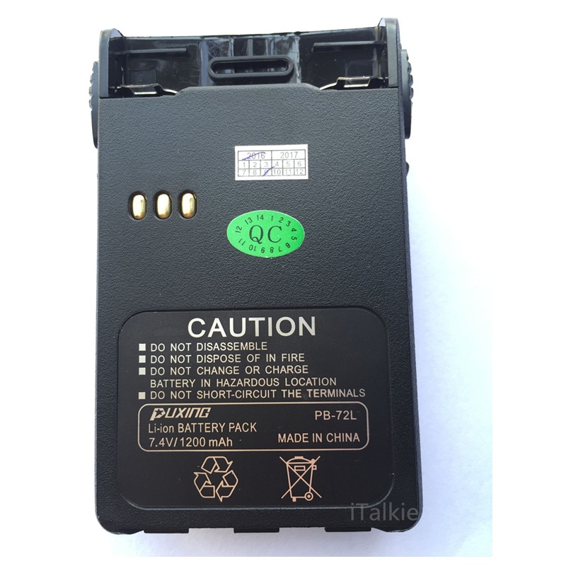 Batterie pour PUXING PX-888K, PX-888, PX-UV973, PX-328, PX-777, PX-777PLUS, VEV-3288S WEIERWEI VEV-3288D avec pince de ceinture