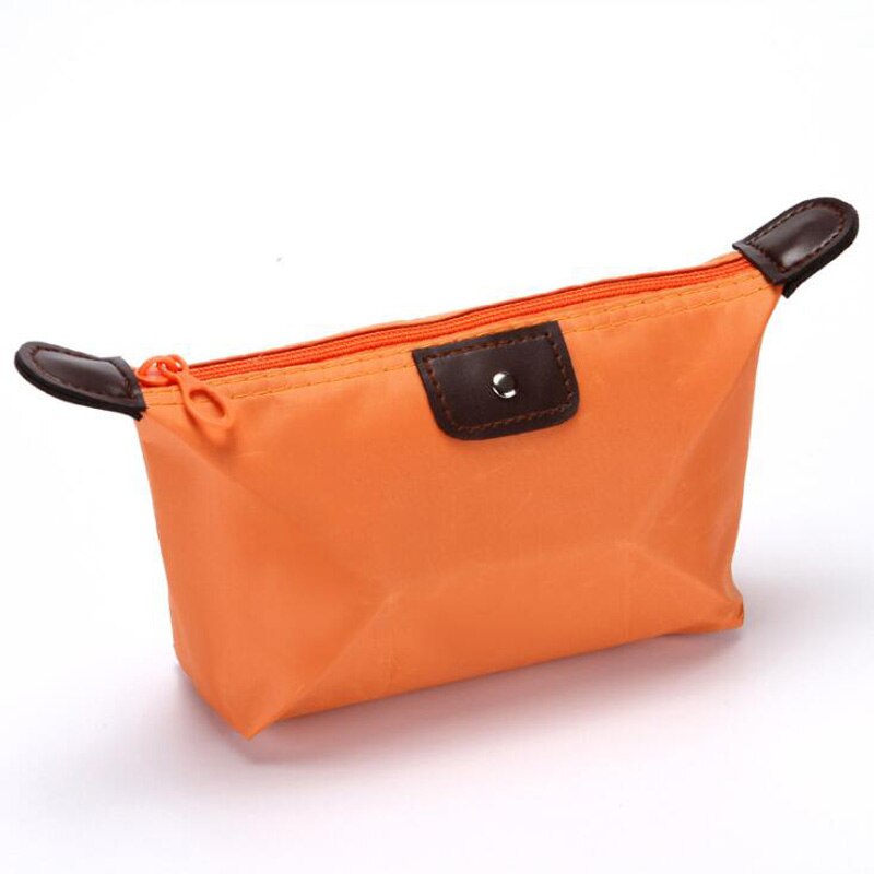 Neue nette knödel kosmetik tasche candy farbe klapp knödel paket wasserdichte lagerung waschen kosmetik tasche: Orange