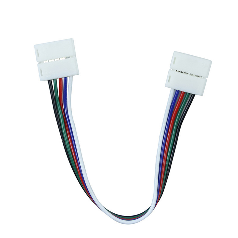 CLAITE 10mm RGBW PCB Connector 5 Pin Core Wire Kabel voor LED Strip Niet Nodig Solderen Pak voor RGBW LED Strip Aansluiten
