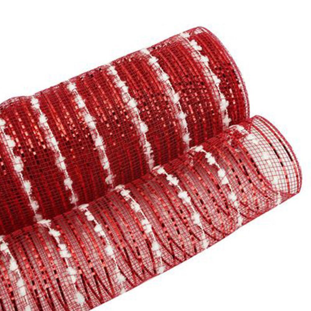Mesh Ribbon Home Wedding Decor Poly Mesh Ribbon With Metallic Foil Each Roll For Wreaths Swags Bows Wrapping And Decorating