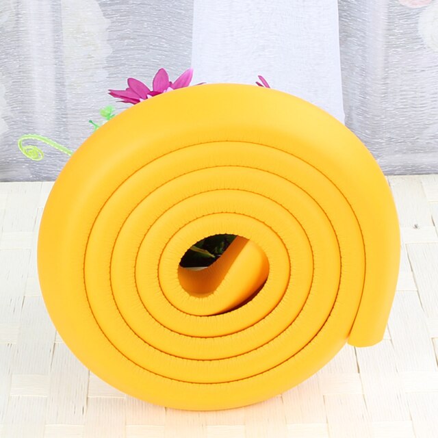 2m babyveiligheidsbeschermingshoekbeschermers babybescherming meubelhoeken zachte verdikking beschermstrip tafel bureau randbeschermer: Oranje