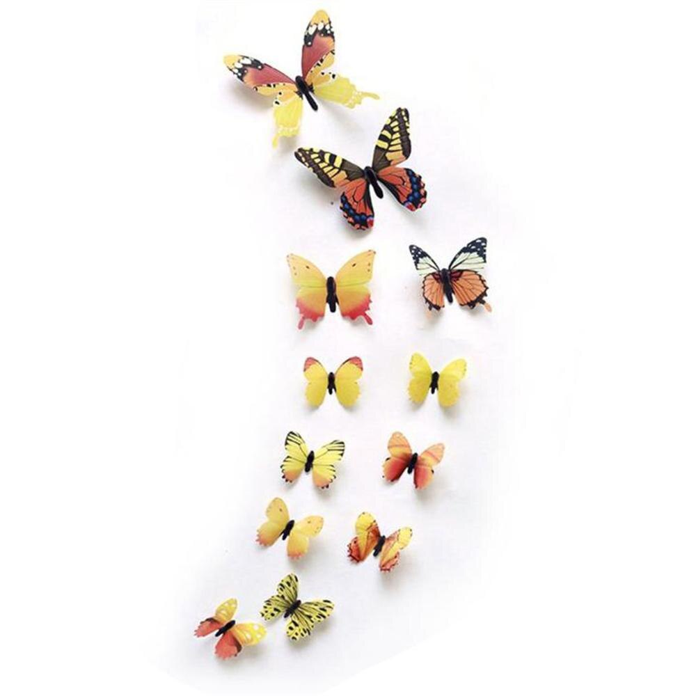 12Pcs 3D Lichtgevende Vlinder Muurstickers Decor Art Decorations Vlinder Muurstickers Verwijderbare Home Decor