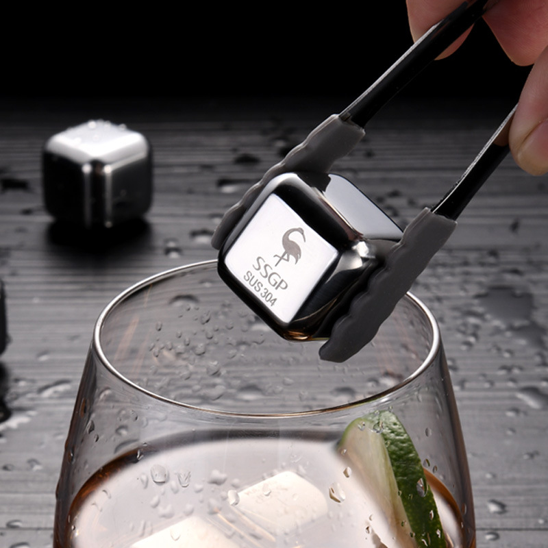 Met Doos Rvs Ice Cubes, Herbruikbare Chilling Stones voor Whiskey Wijn, Houd Je Drankje Koud Langer, SGS Test Pass