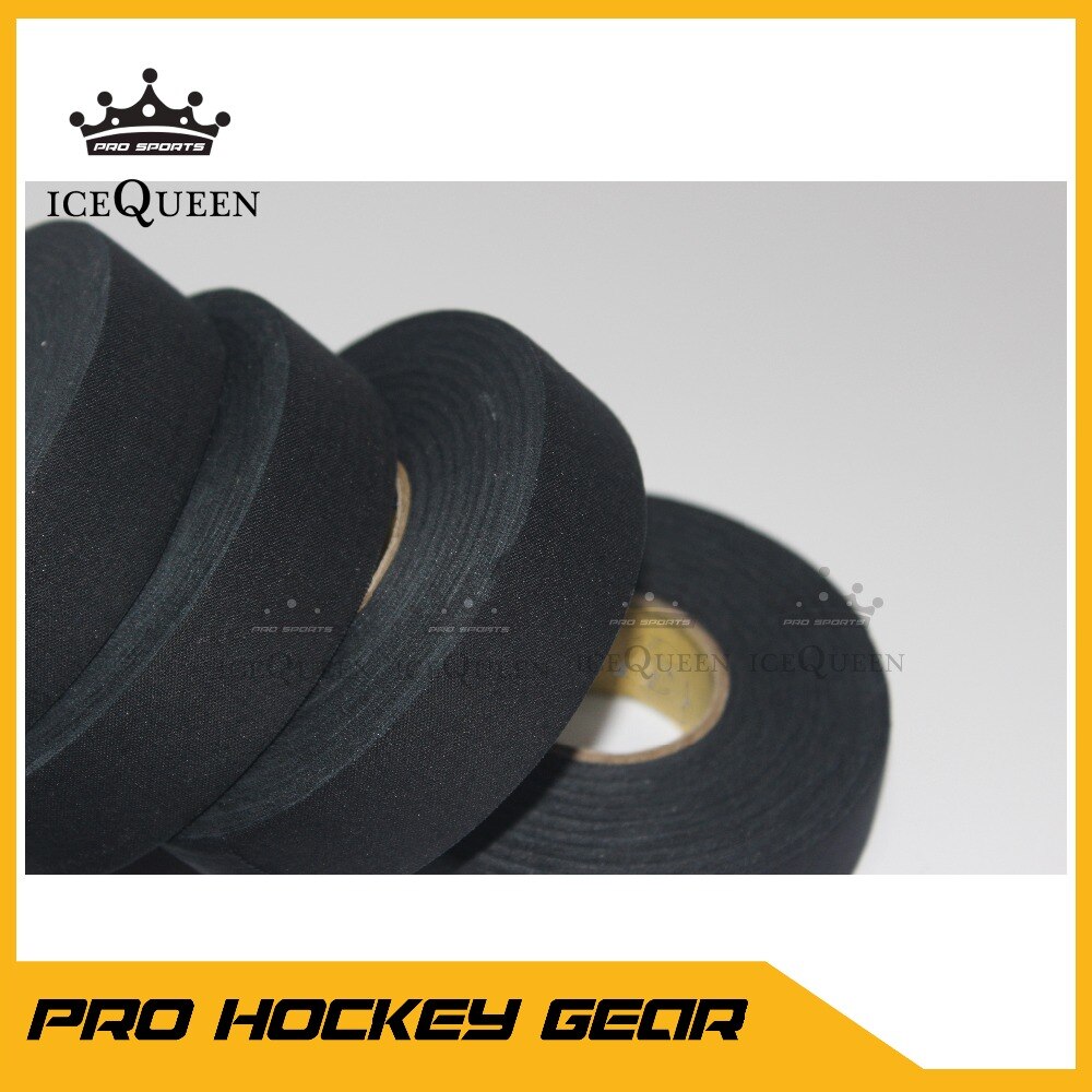 Svart hockeytejp - sticktejp  - 2 rullar  - 1 tum bred , 27 yards lång (tyg) - vita svarta färger kan blandas