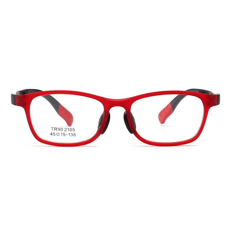Glasses for Kids Boys Girls TR90 Square Flexible Frame Anti-Eyestrain Anti-Glare Age 4-10 LXH