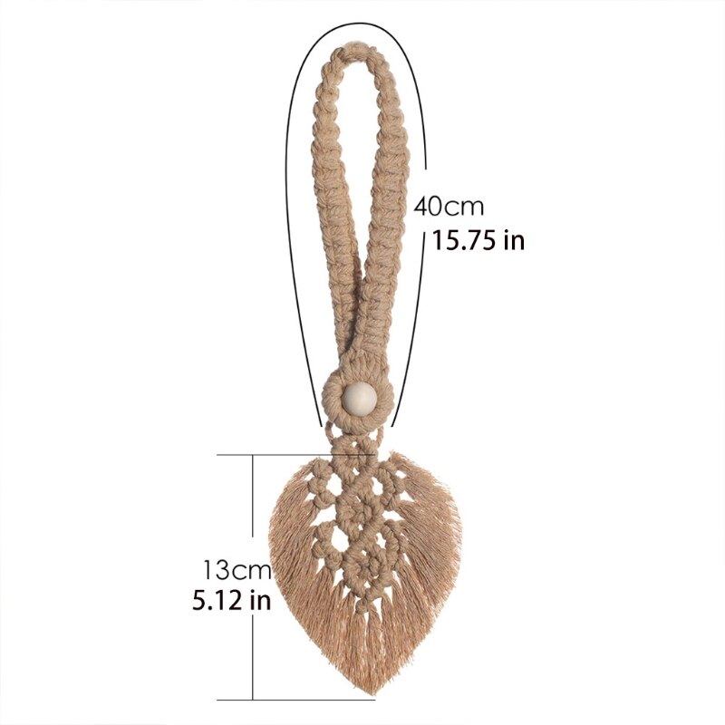 Sangle de rideau en macramé, tissé à la main, style bohème, corde d'attache, pour maison de ferme