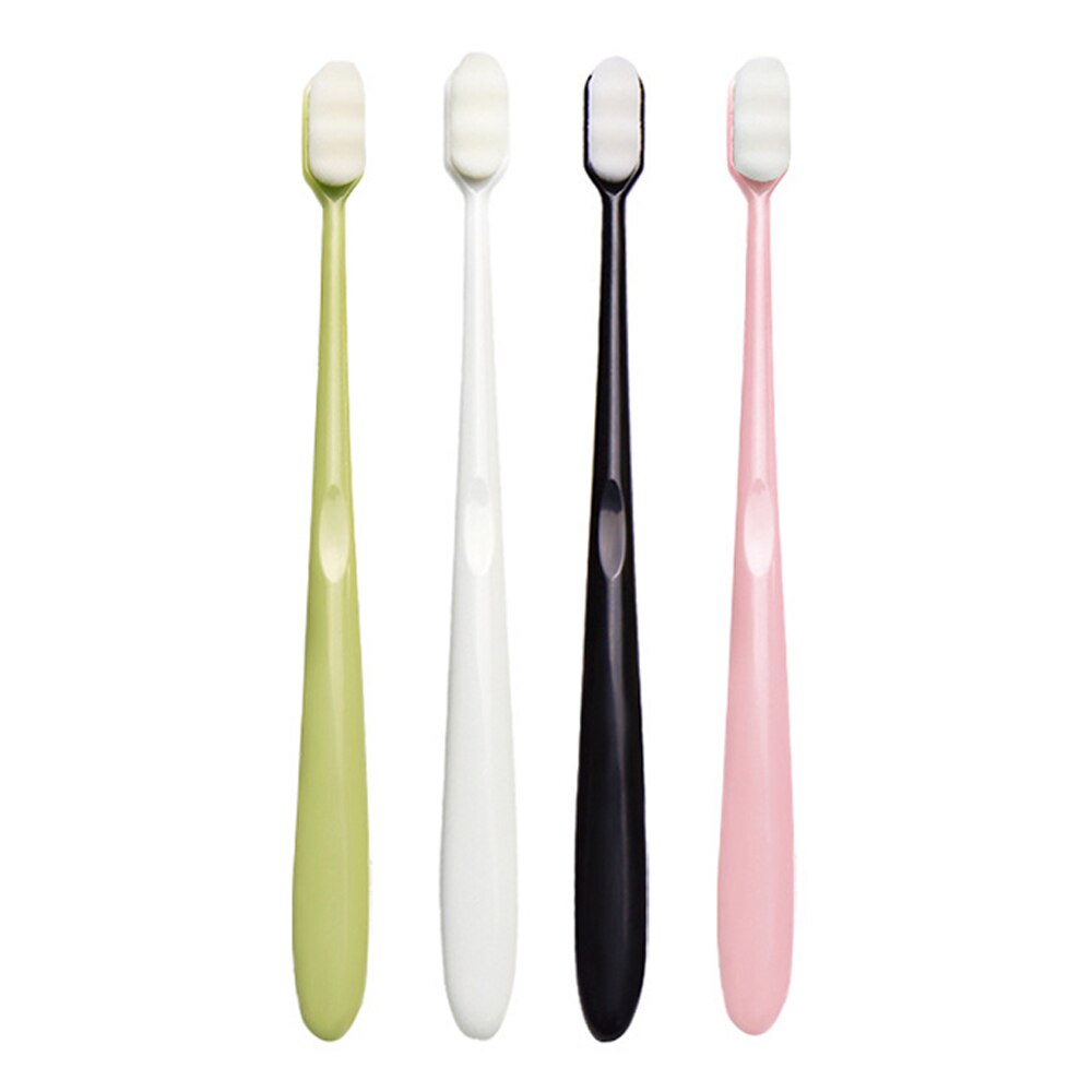 4pcs Pro Super Soft Toothbrush Nano Toothbrush Tooth Brush Whitening Adults Portable Travel Toothbrush With Box Oral Care Tool: 4pcs mixed color