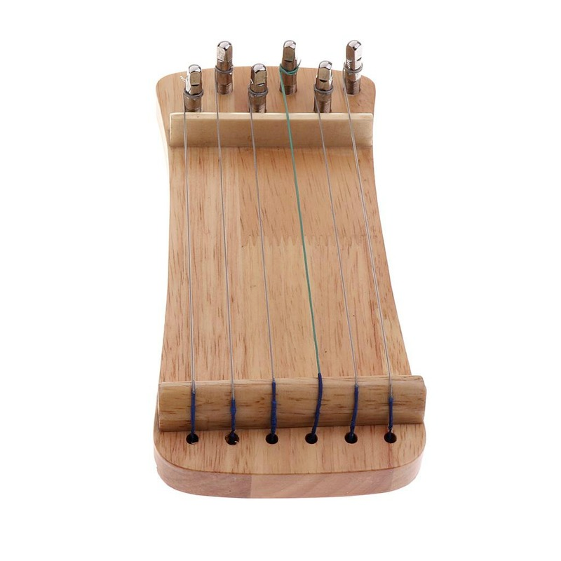 Prachtige Massief Houten Mini 6 String Guzheng Chinese Citer Hand Trainer Gu Zheng Vinger-Training Uitoefenaar