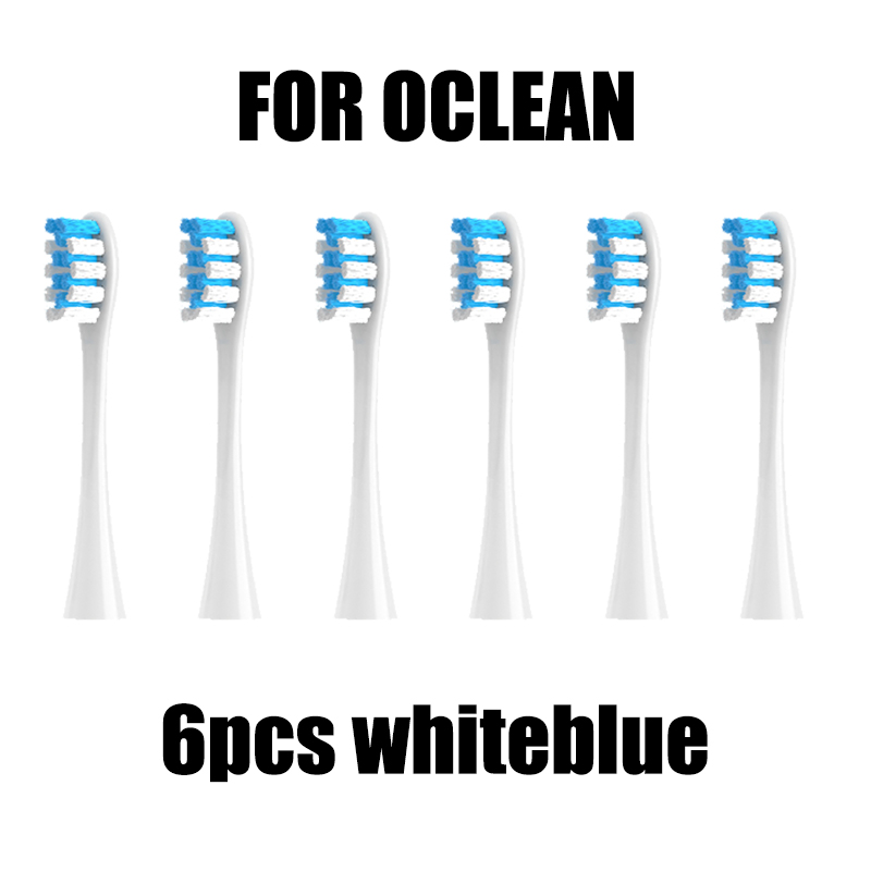 Testine per spazzolini elettrici Oclean da 4/6 pezzi, confezionate sottovuoto universali: trasparente