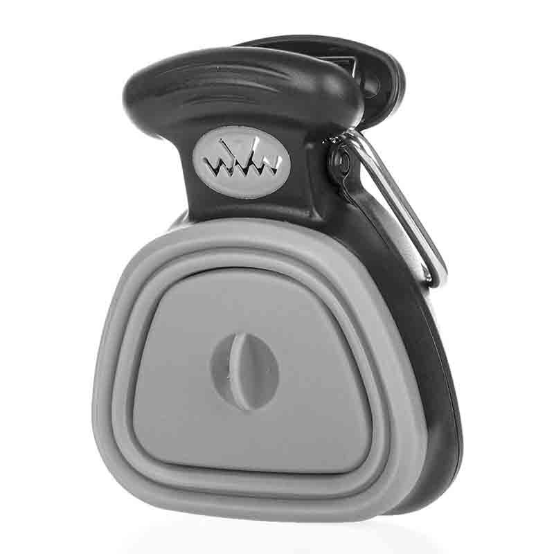 Dog Pet Shovel Travel Foldable Poop Collector with 1 Roll Decomposable Bags Poop Scoop Clean Pick Up Excreta Cleaner Pet Product: Gray / L