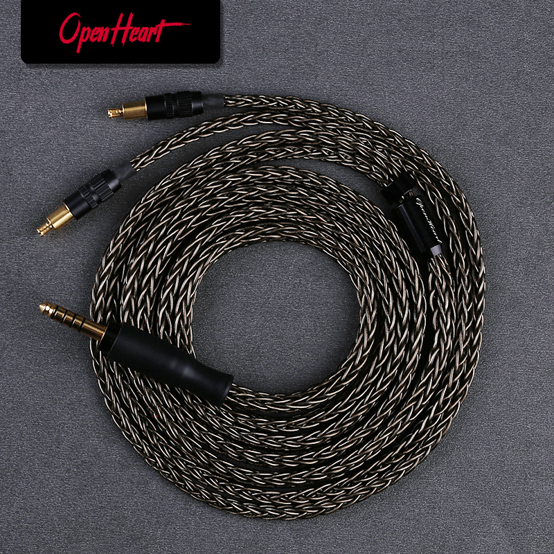 OPENHEART 16-adriges Kopfhörerkabel für Audio-technica A2DC ATH MSR7B SR9 AWAS AWKT WP900 ES750 ES770H ESW990H ESW950 ADX5000