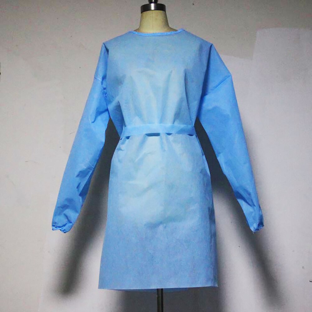 Unisex engangs isolationskjole non-woven beskyttelsestøj støvtæt beskyttende overalls
