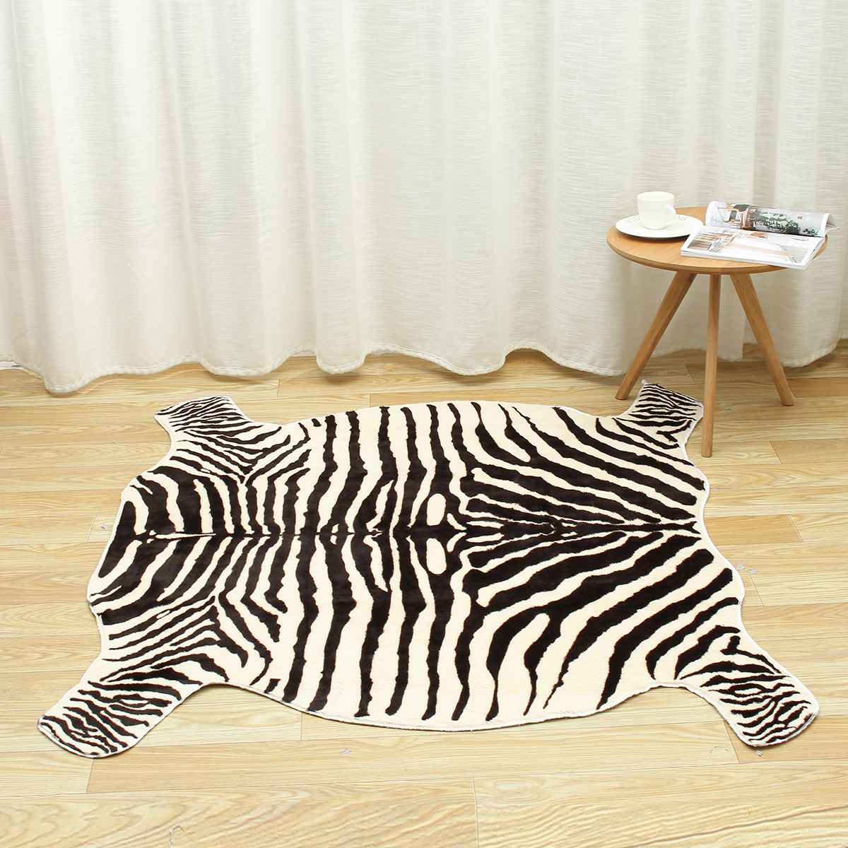 130 x 150cm tepper i mykt zebra -trykk, dyreprint teppe, antisklittmatte, teppeteppe for stue, fliser, stue, kontor: Default Title