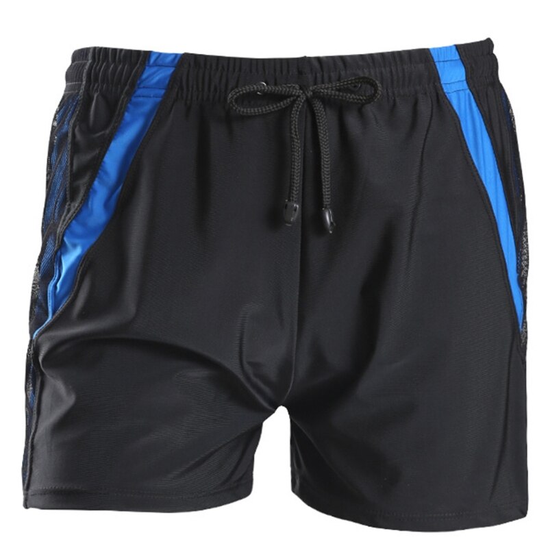Herren schnelltrocknende badeshorts mit kontrastfarbe, lockerer passform, kordelzug: Bl