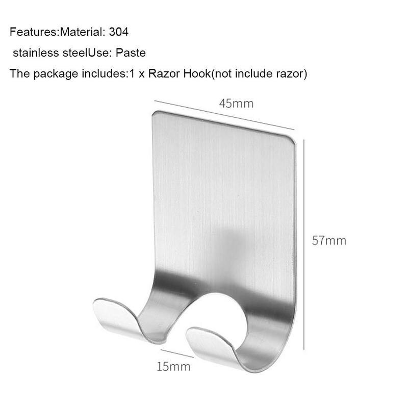 Scheermes Houder Haak Stalen Houder Voor Mannen Scheermes Houder Badkamer Muur Lijm Opslag Haak Gereedschap Scheermes Houder