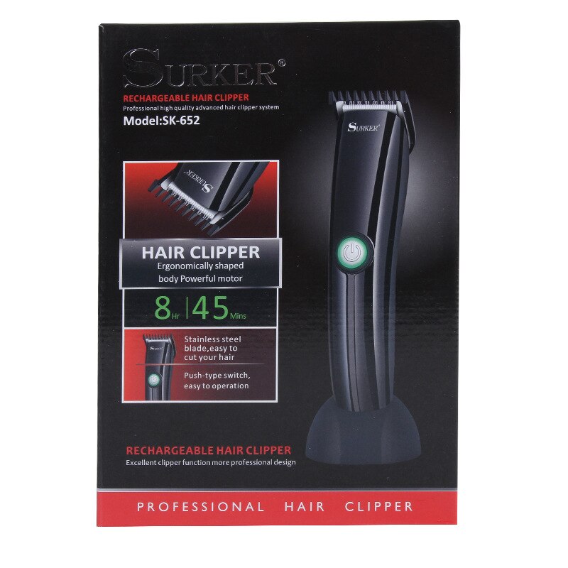 Tondeuse à cheveux professionnelle rechargeable tondeuse lithium batterie titane alliage lame cutter peigne réglable réglage fin 110-240V